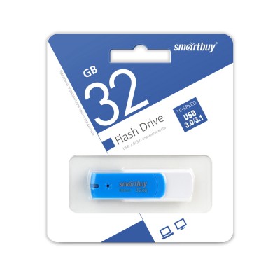 USB 3.0 32GB Smart Buy Diamond синий