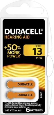 Элемент питания Duracell ZA13 6BL (для слуховых аппаратов) (6/60/600/54000)