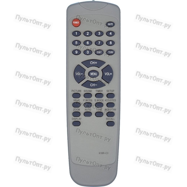 Пульт Huayu для Rolsen (Rolsen, Sitronics, Sokol) K16R-C2R (K16R-C3R, K10R-C17, TVD3)