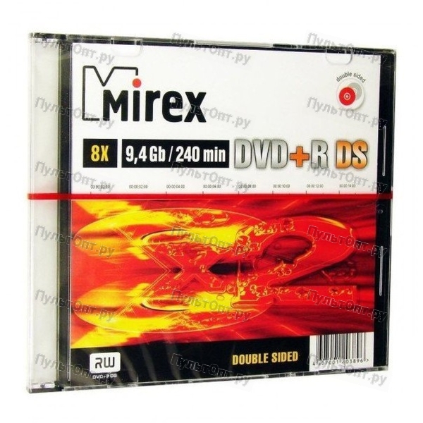 Диск Mirex DVD+R DS 9,4 GB 8x SL (50)
