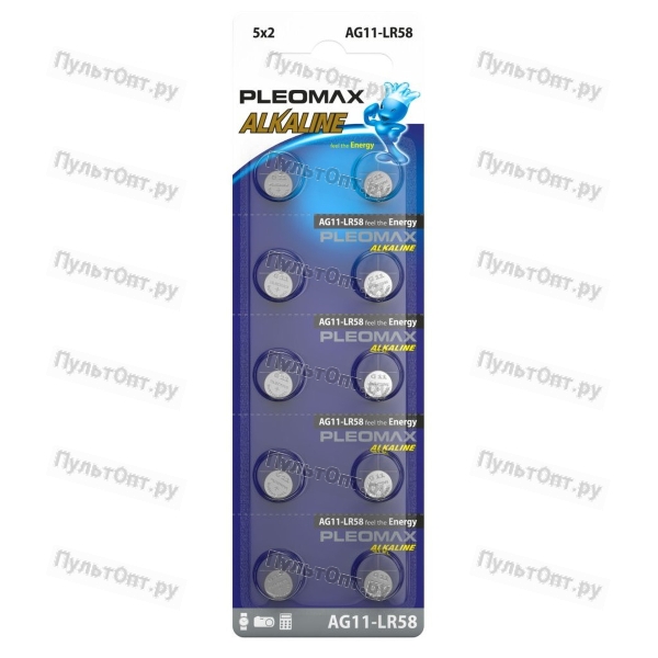Эл. пит. Samsung Pleomax AG11 (361) LR721, LR58 Button Cell (10/100/1000/98000)