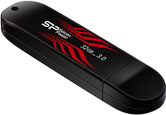 USB 3.0 32GB Silicon Power Blaze B10 термочувств (70 Мб/с) черный