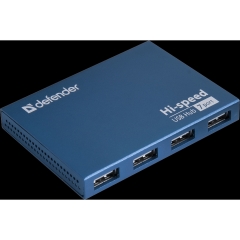 HUB Defender SEPTIMA SLIM 7 портов, USB2.0(адаптер 2А) (1/100)