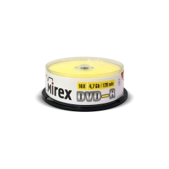 Диск DVD-R Mirex Brand 16X 4,7GB Cake box 25 (25/300)