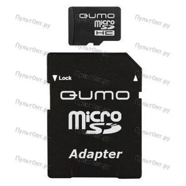 MicroSD 32GB Qumo Class 10 + SD адаптер