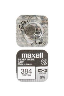 Батарейка Maxell 384 BL1 Silver Oxide 1.55V 0%Hg (1/10/100)