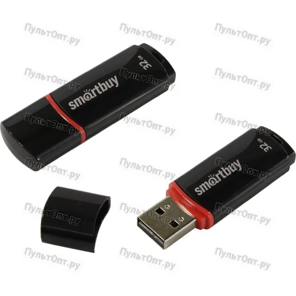 USB 32GB Smartbuy Crown чёрный COMPACT