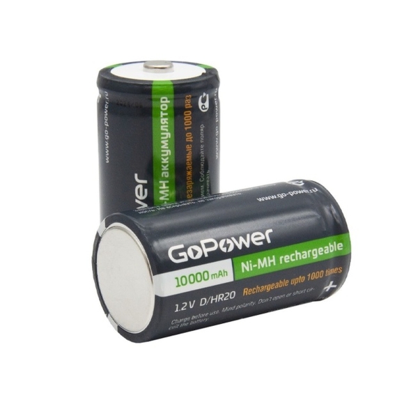 Аккумулятор D NI-MH BL2 GoPower 10000 mAh (12/96)