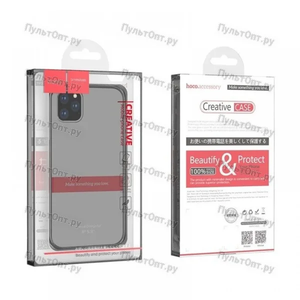 Чехол Hoco Light series TPU case for iPhone11 ((прозрачный)-темный)