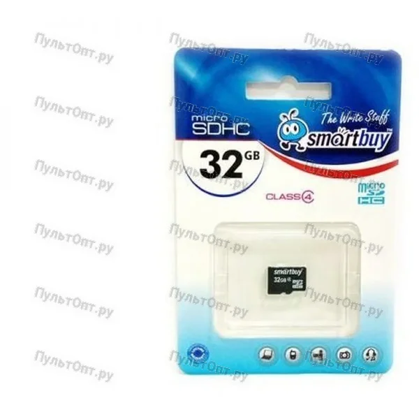 MicroSD 32GB Smartbuy Class 10 UHS-I без адаптера