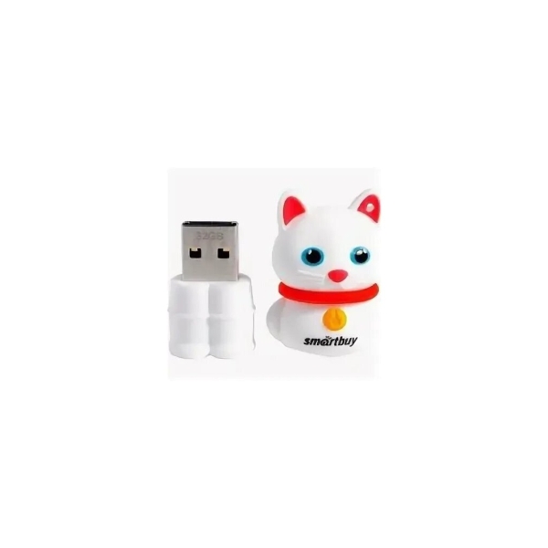 USB 64GB Smart Buy Wild series Котёнок белый