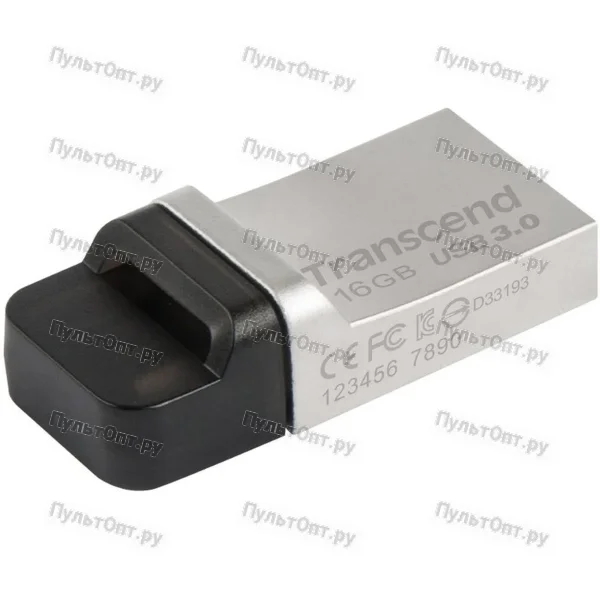 USB 3.0 16GB Transcend JetFlash 880 серебро металл