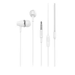 Наушники внутриканальные Hoco M34, микрофон, кнопка ответа, кабель 1.2м, белый (1/40/40)