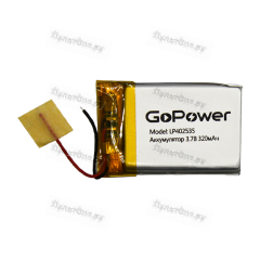 Аккумулятор Li-Pol GoPower LP402535 PK1 3.7V 320mAh с/з (1/10/250)