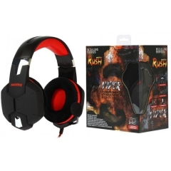 Гарнитура Smartbuy RUSH VIPER, черная/красная, игровая, велюровые амбушюры, шнур 1м+2м.