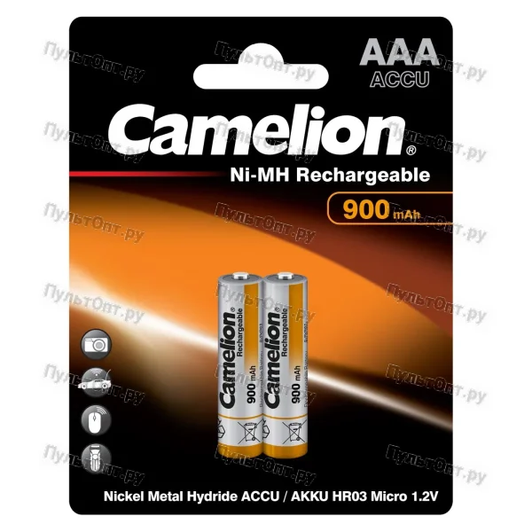 Аккумулятор AAA NI-MH BL2 Camelion 900 mAh (24)