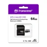 MicroSD 64GB Transcend 330S UHS-I U3 V30 A2 + SD адаптер