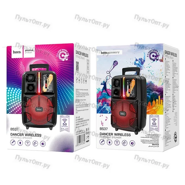 Колонка Hoco BS37 Dancer outdoor wireless speaker (черный)