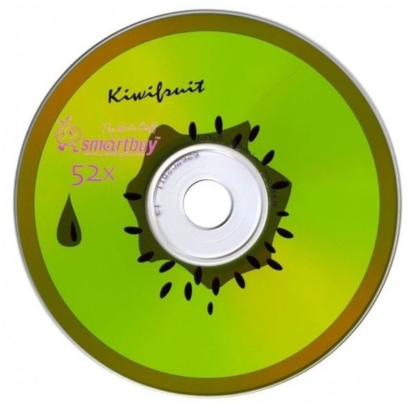 Диск Smartbuy CD-R 80min 52x Fresh-Kiwifruit CB-25 (250)