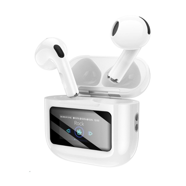 Наушники внутриканальные Borofone BW60 Destacado, пластик, микрофон, bluetooth 5.4, цвет: белый (1/2