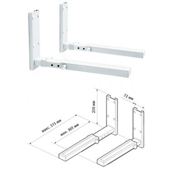 Кронштейн для микроволновки TRONE С-5 белый (18-36л) TRONE С-1 белый