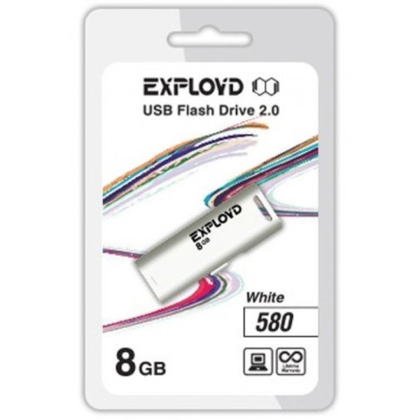 USB 8GB Exployd 580 белый