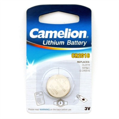 Батарейка Camelion CR2016 BL1 Lithium 3V (1/10/1800)