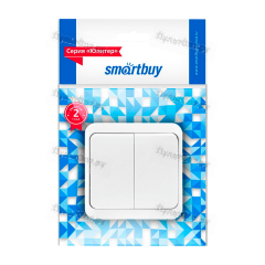 Выключатель Smartbuy "Юпитер" 2-клав.10A белый