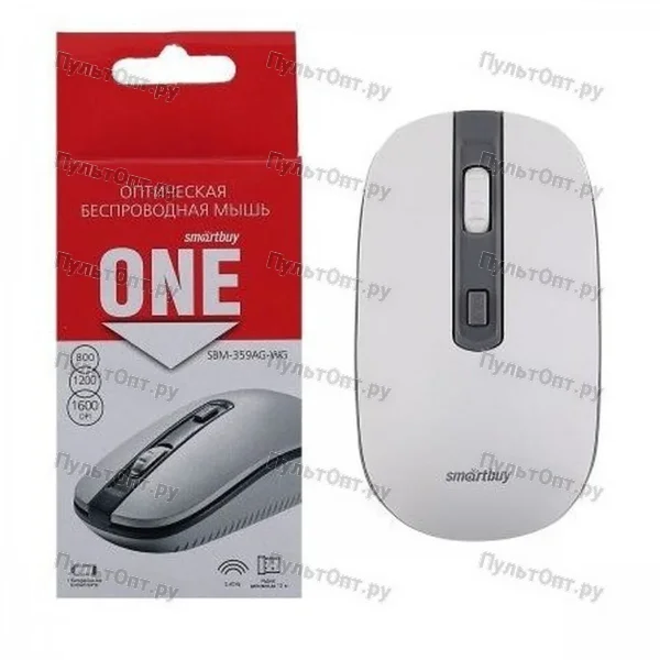 Мышь Smartbuy ONE 359G-K, белая/серая, беспроводная