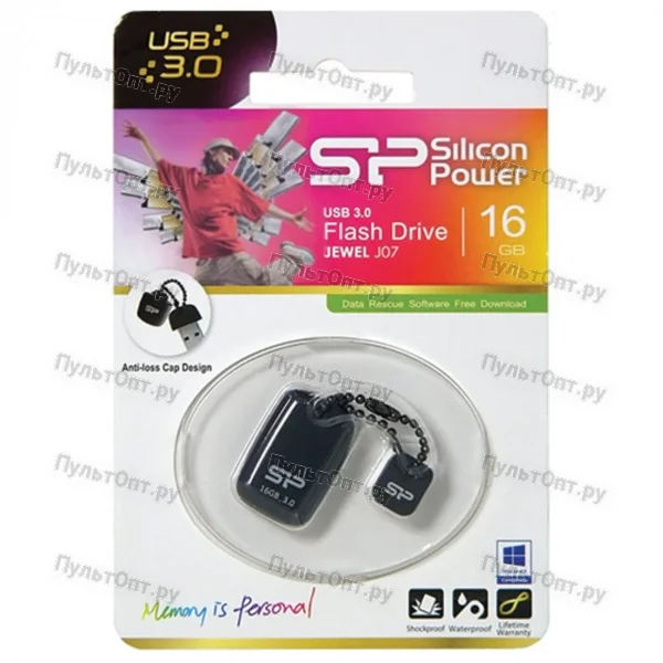 USB 3.0 16GB Silicon Power Jewel J07 серый