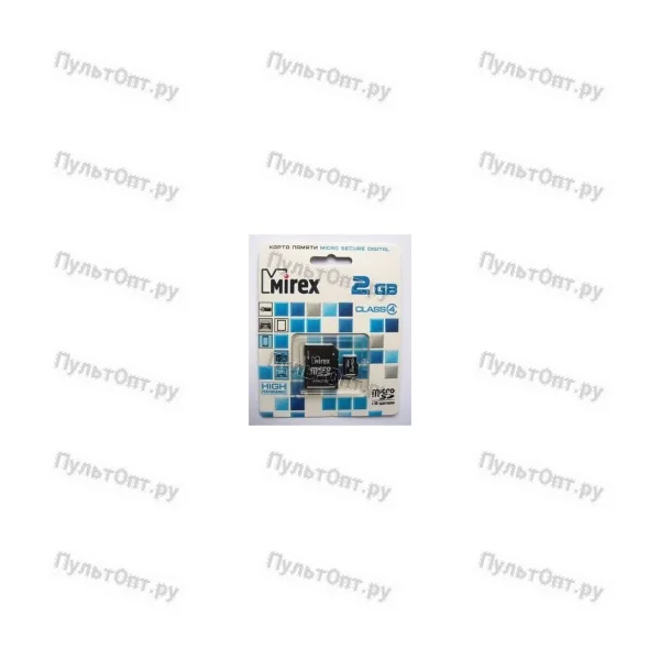 MicroSD 2GB Mirex Class 4 + SD адаптер