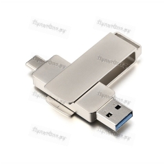 Флеш-накопитель GoPower MODERN 128GB USB3.0 Type-C (m) металл серый (1/500)