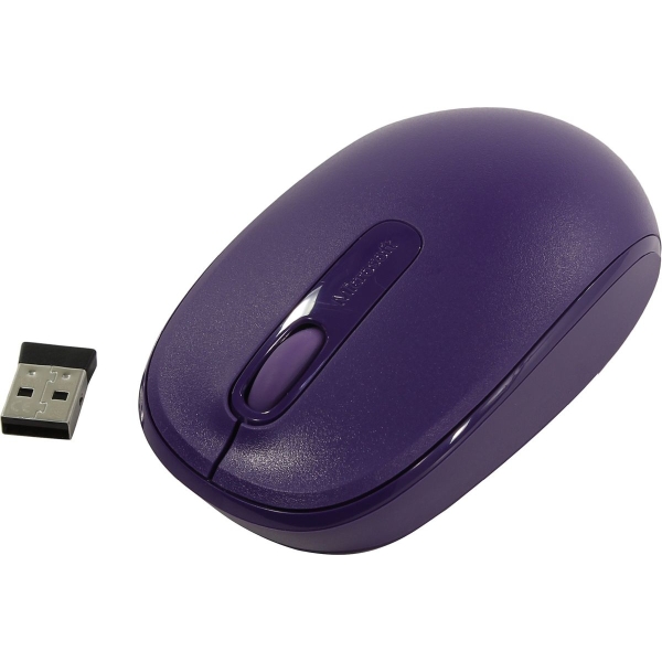 Мышь Microsoft Mobile Mouse 1850 фиолетовый оптическая (1000dpi) беспроводная USB для ноутбука (2but
