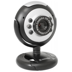 Web-камера Defender C-110, чёрная, 0.3 Мп, USB 2.0, встроен. микрофон.