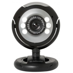 Web-камера Defender C-110, чёрная, 0.3 Мп, USB 2.0, встроен. микрофон.