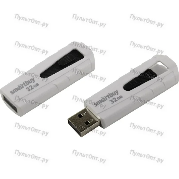 USB 32GB Smartbuy Iron белый/чёрный