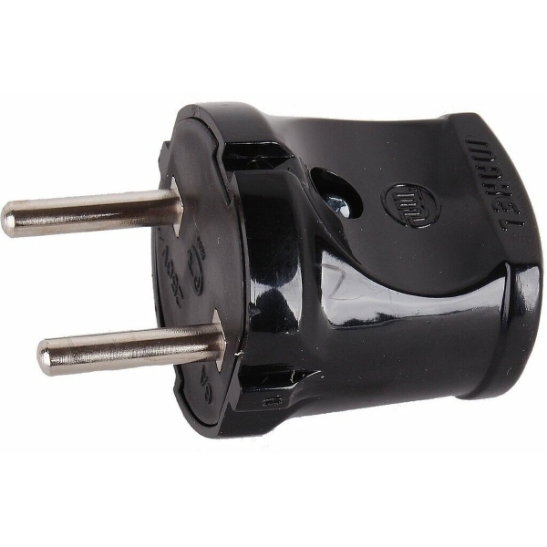 Вилка электрическая Makel черный 10051 (1/50)