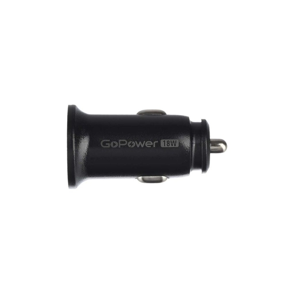 Автомобильное З/У GoPower GPQC11-1U 1USB 18W черный (1/100)