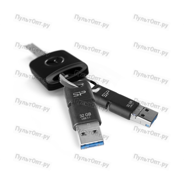 USB 3.0 32GB Silicon Power Mobile C50 3-in-1 (USB Type A/USB Type C/micro USB) чёрный
