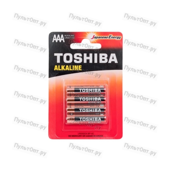 Эл. пит. Toshiba LR03 Red 4BL 4/card (4/48/192)