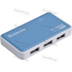 USB-Хаб Defender Quadro Power 4USB USB2.0 голубой (1/50)