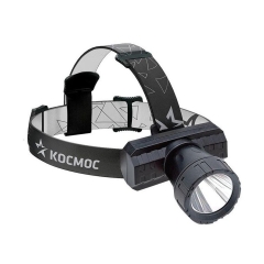 Фонарь налобный аккумуляторный с зумом Космос с зумом KocH3WZoo, 3Вт ХРЕ, литий 1200mAh, зарядка mic