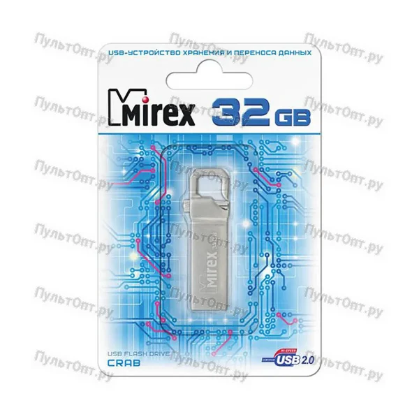 USB 32GB Mirex CRAB (ecopack) серый