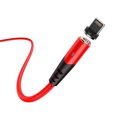 USB кабель Hoco X60 Honorific silicone magnetic charging cable for Micro (красный)