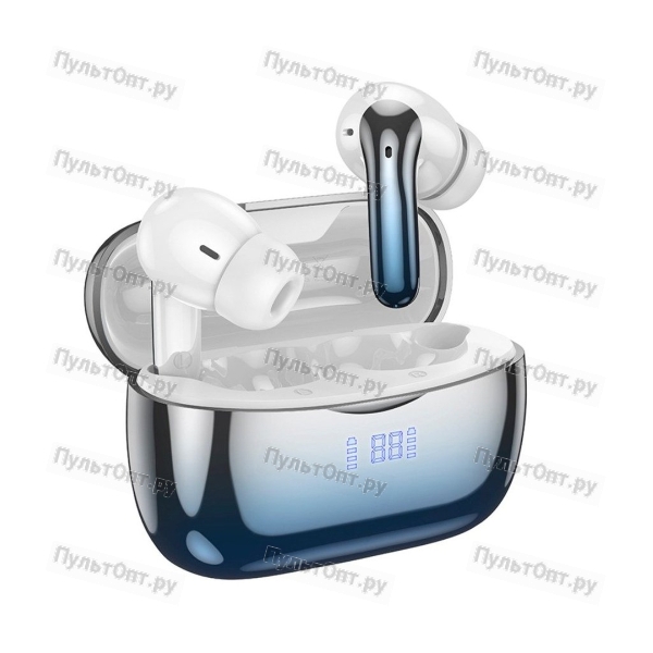 Наушники внутриканальные Hoco EQ16 Shine, пластик, bluetooth 5.3, микрофон, цвет: синий (1/14/140)