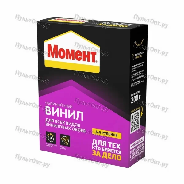 Клей Момент обойный 200г для виниловых обоев (1/25)