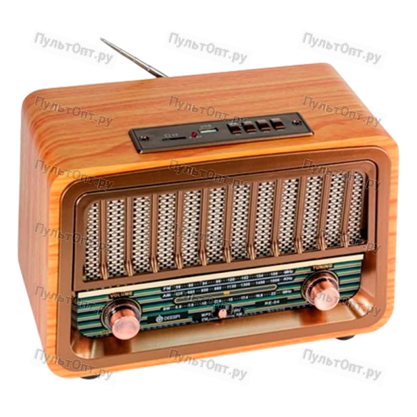 Радиоприемник DEESPI S1213 RE-04 пластик BT/AM/FM/SW/USB/AUX/MicroSD РЕТРО-стиль