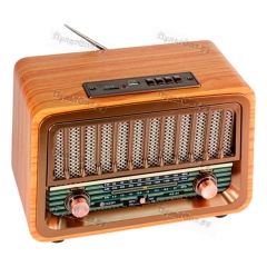 Радиоприемник DEESPI S1213 RE-04 пластик BT/AM/FM/SW/USB/AUX/MicroSD РЕТРО-стиль