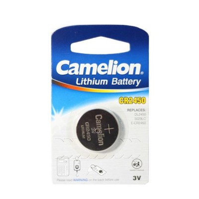 Батарейка Camelion CR2450 BL1 Lithium 3V (1/10/1800)