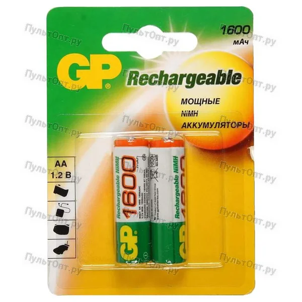 Аккумулятор AA BL2 GP 1600mAh в бумажной упаковке (20)